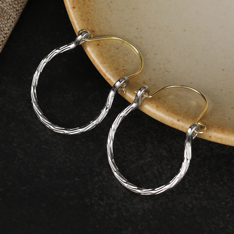 Geometric-Shaped Pendant Earrings, Minimalist Style
